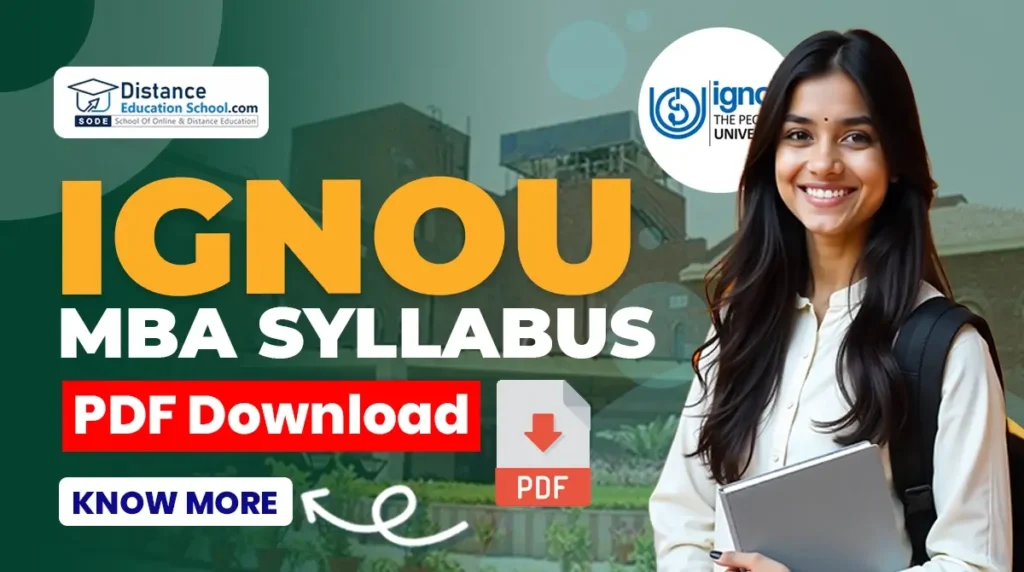 IGNOU MBA Syllabus PDF Download